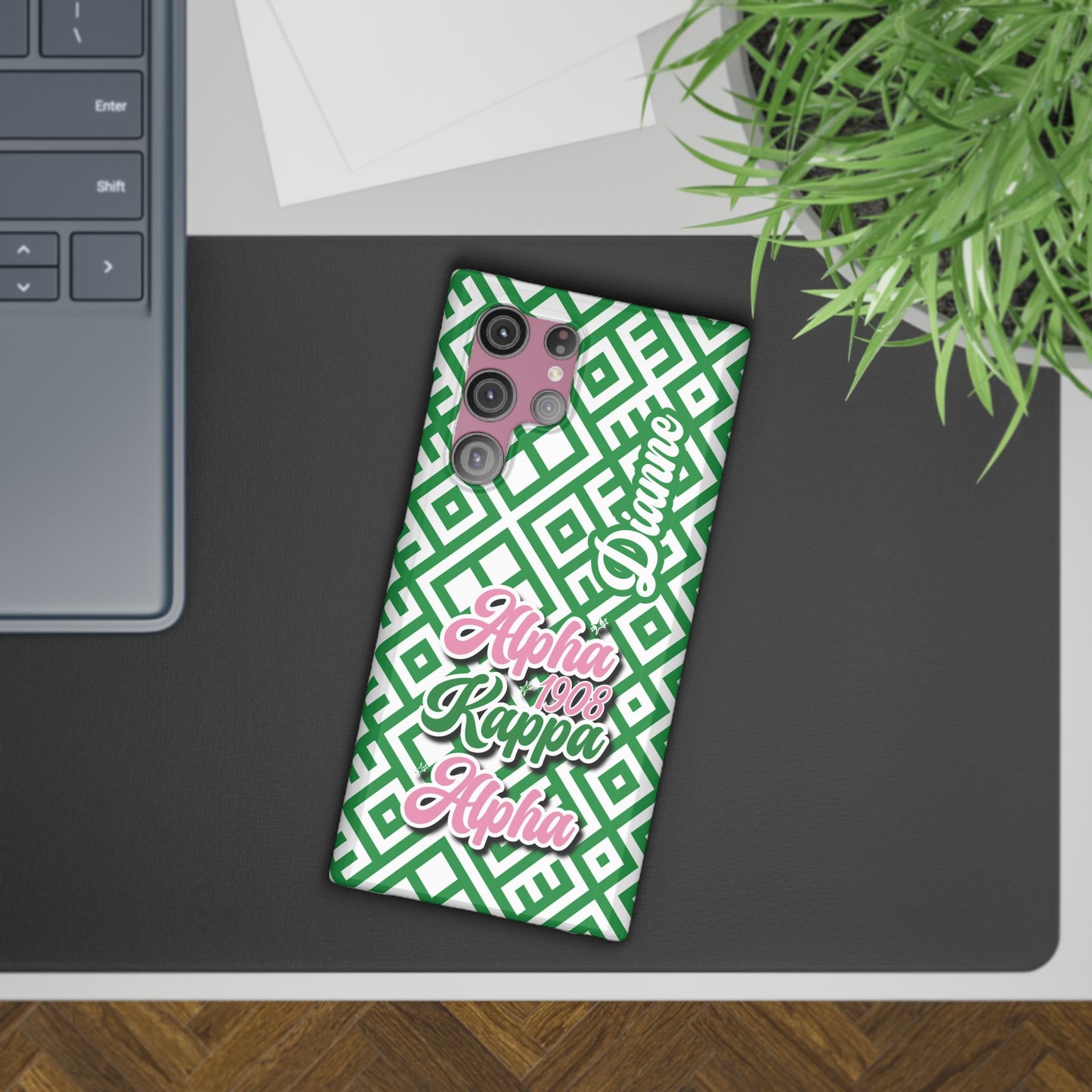 AKA Sorority Phone Case PERSONALIZED (iPhone 16 Plus-Galaxy 23Ult) | Alpha Kappa Alpha Custom Gift | AKA Soror Founders' Day | Probate Crossing 1908