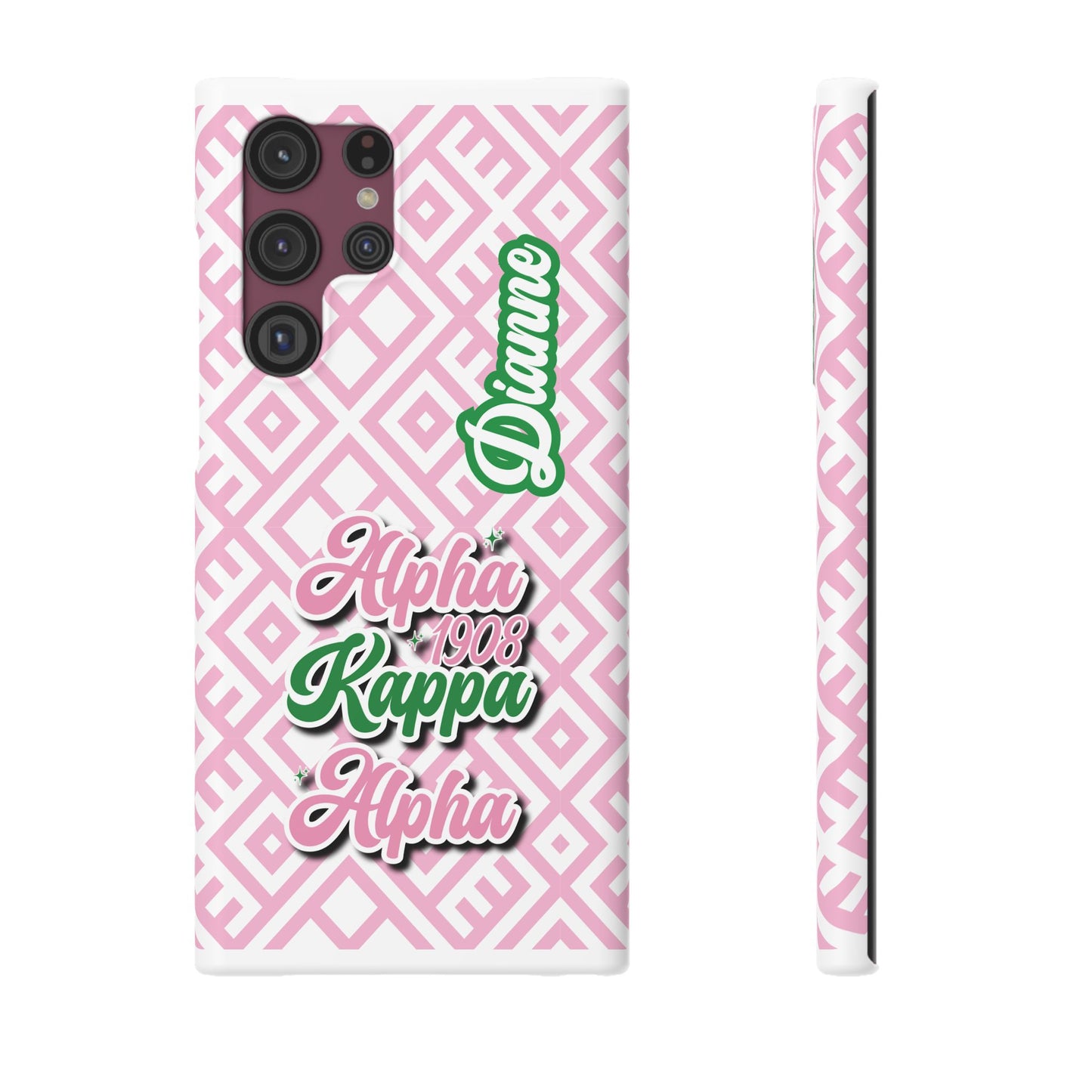 AKA Sorority Inspired PERSONALIZED Phone Case (iPhone 16 Plus-Galaxy 23Ult) | Alpha Kappa Alpha Customized Gift | Sorority Gift Idea | Big Little Custom Gift
