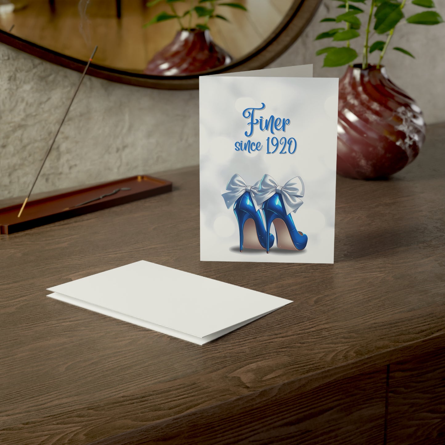 Zeta Phi Beta Sorority 5 x 7 Greeting Cards (10, 30, 50pc w/envelopes) | ZPhiB Finer High Heels 1920 | Soror Invitations | Founders' Day
