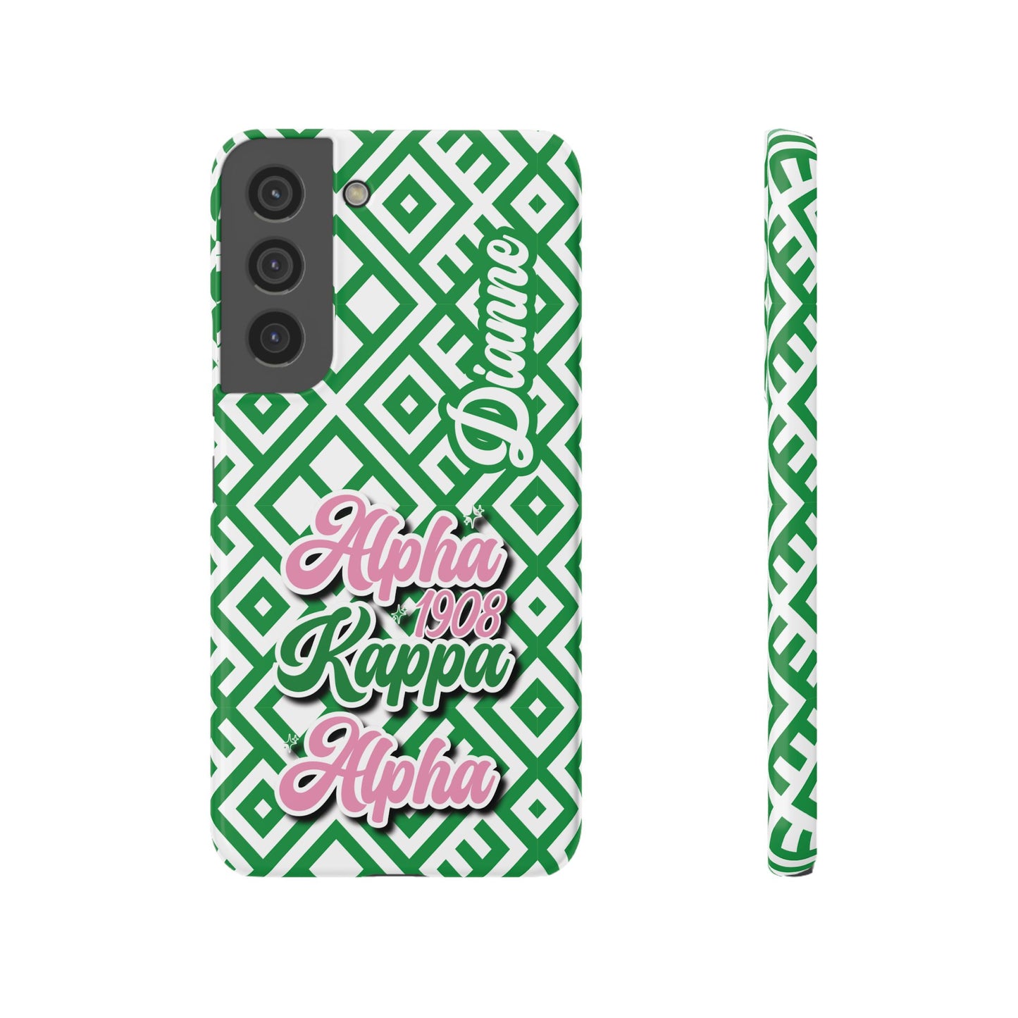 AKA Sorority Phone Case PERSONALIZED (iPhone 16 Plus-Galaxy 23Ult) | Alpha Kappa Alpha Custom Gift | AKA Soror Founders' Day | Probate Crossing 1908