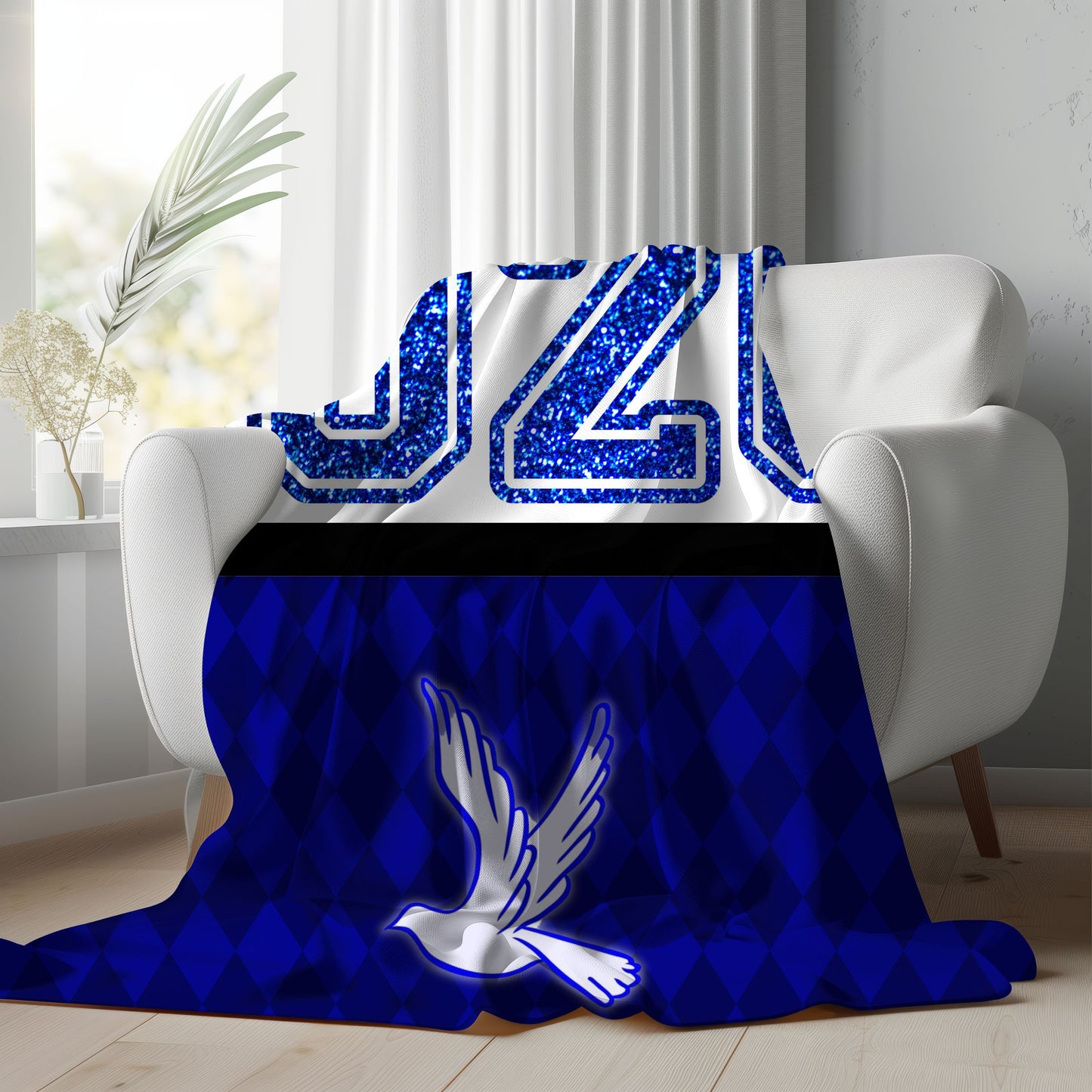 Zeta Phi Beta Sorority-Inspired Plush Throw Blanket 50x60in | ZPB 1920 Dove Dorm Decor | Zeta Graduation Mothers Day Gift