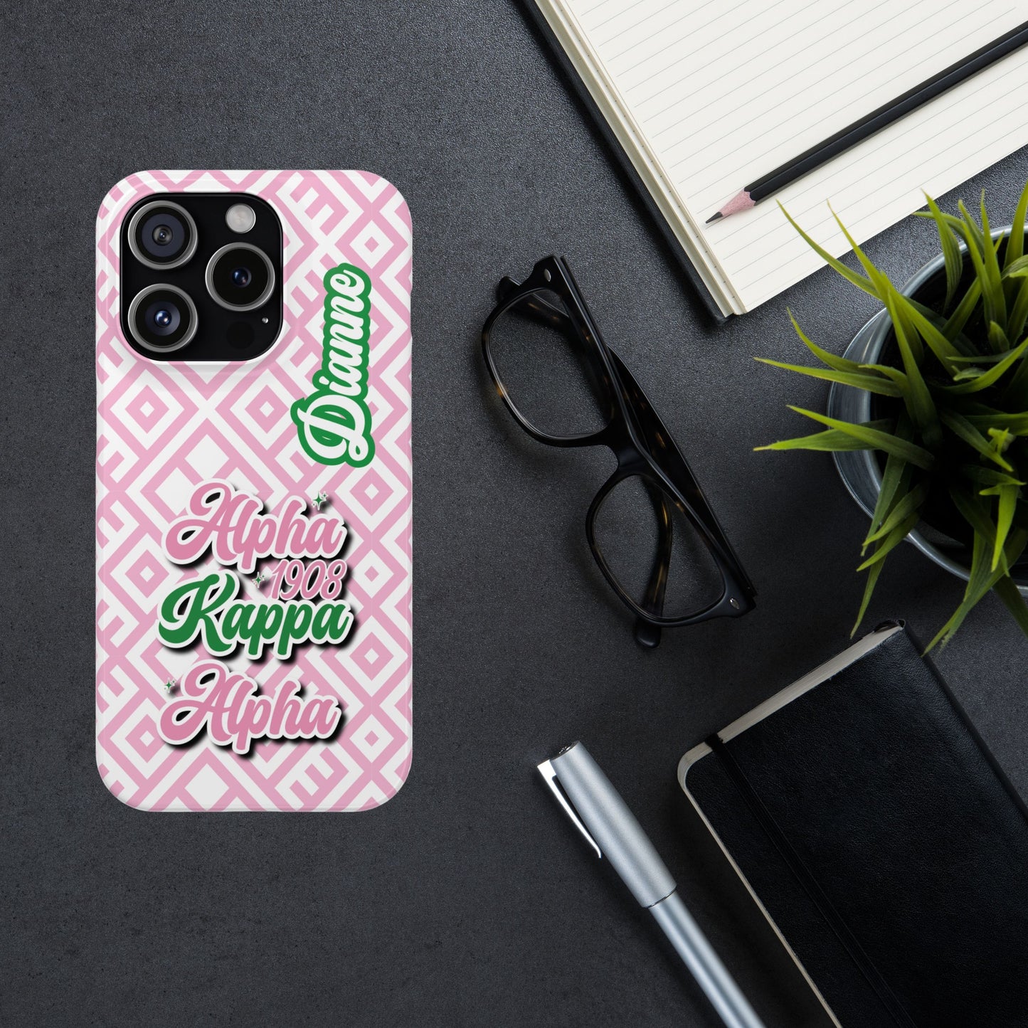 AKA Sorority Inspired PERSONALIZED Phone Case (iPhone 16 Plus-Galaxy 23Ult) | Alpha Kappa Alpha Customized Gift | Sorority Gift Idea | Big Little Custom Gift