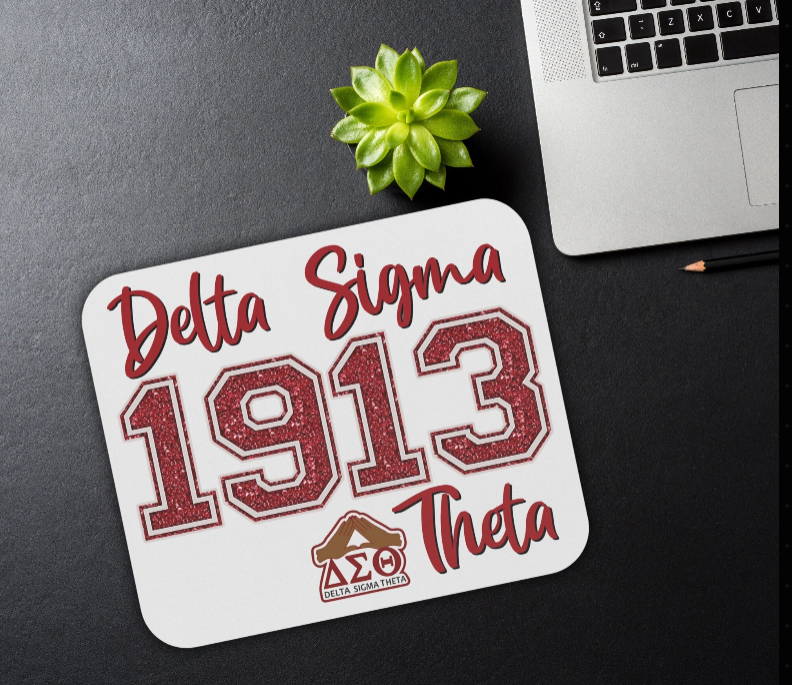 Delta Sigma Theta Sorority Mouse Pad | DST 1913 | Soror Sisterhood Gift | Christmas Founders' Day | Big Little Reveal Gift