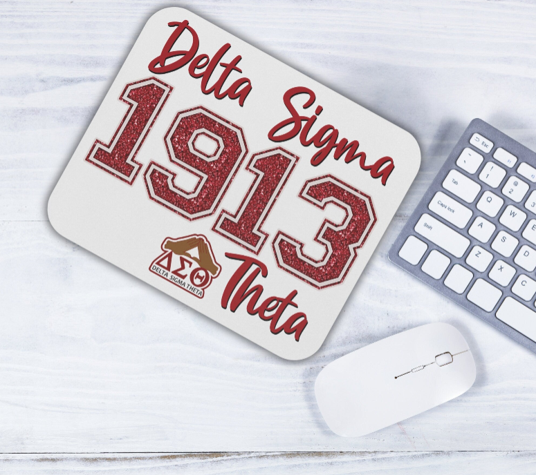 Delta Sigma Theta Sorority Mouse Pad | DST 1913 | Soror Sisterhood Gift | Christmas Founders' Day | Big Little Reveal Gift