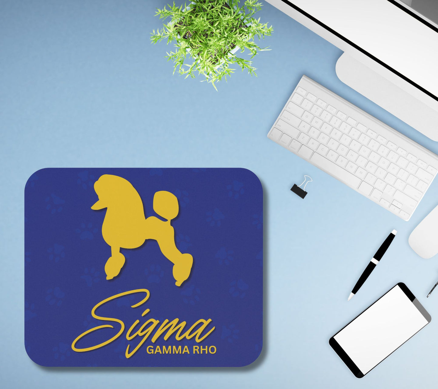 Sigma Gamma Rho Sorority-Inspired Mouse Pad | SGRho Poodle 1922 | Sorority Sisterhood Gift | Rho Founders' Day | Probate Szn