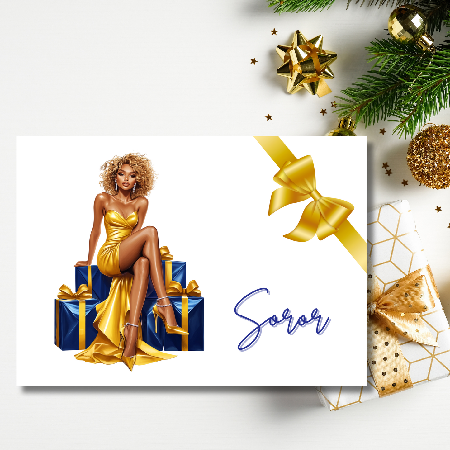 Sigma Gamma Rho Sorority Folded 5 x 7 Greeting Cards w/ envelopes (10, 30, 50) SGRho Christmas Holiday Cards | Sigmaversary Invitations