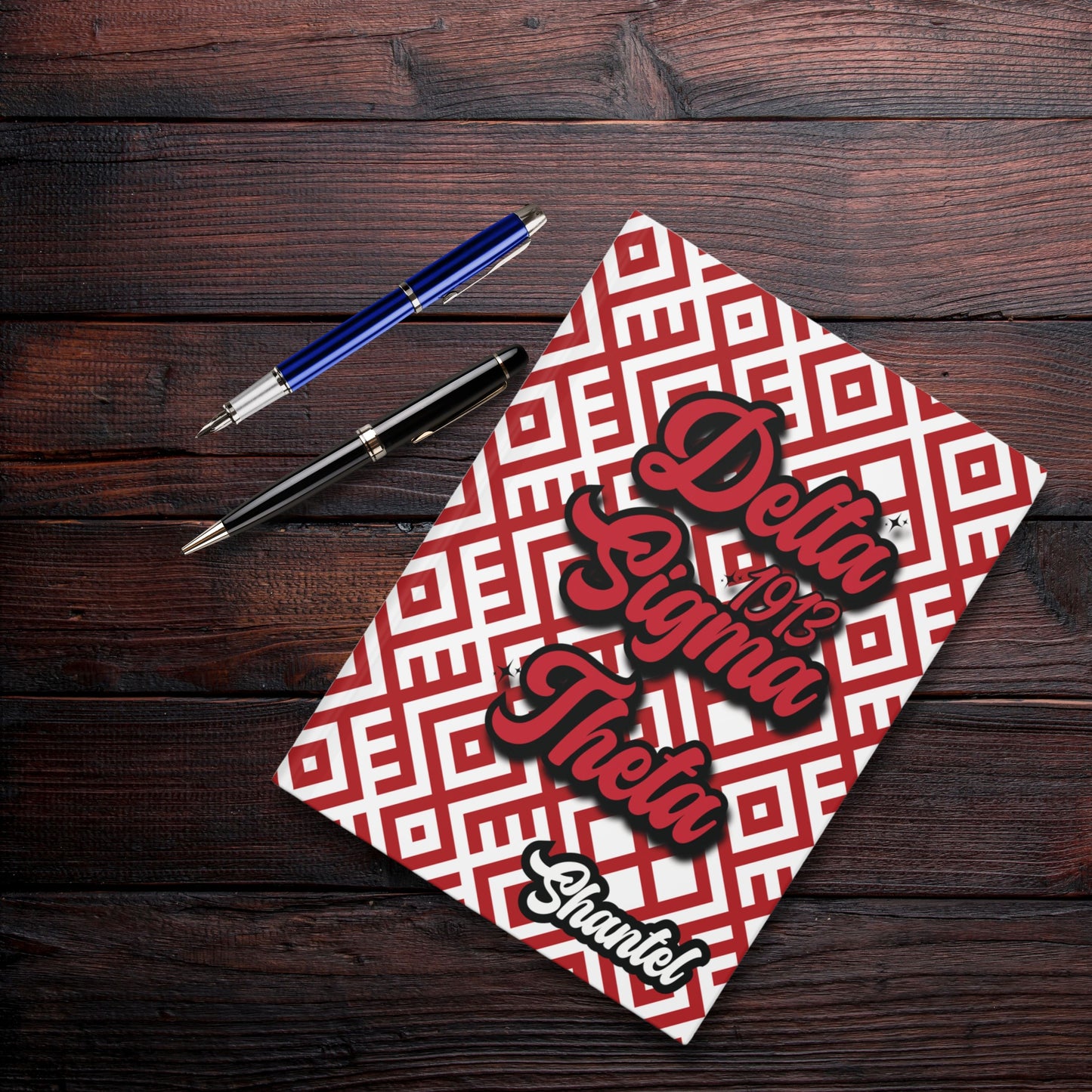 Delta Sigma Theta Sorority-Inspired PERSONALIZED Hardback Journal - 5.75" x 8" with 150 Lined Pages | DST Custom Soror Gift