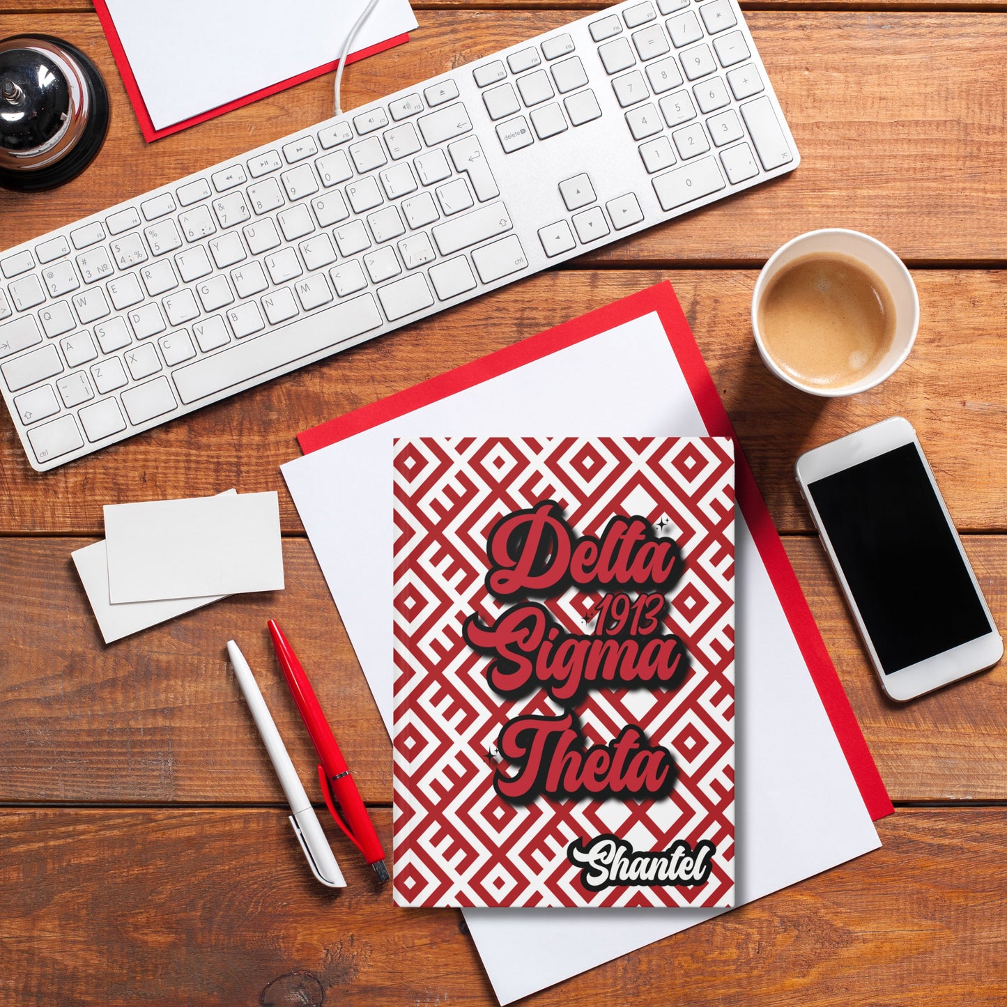 Delta Sigma Theta Sorority-Inspired PERSONALIZED Hardback Journal - 5.75" x 8" with 150 Lined Pages | DST Custom Soror Gift