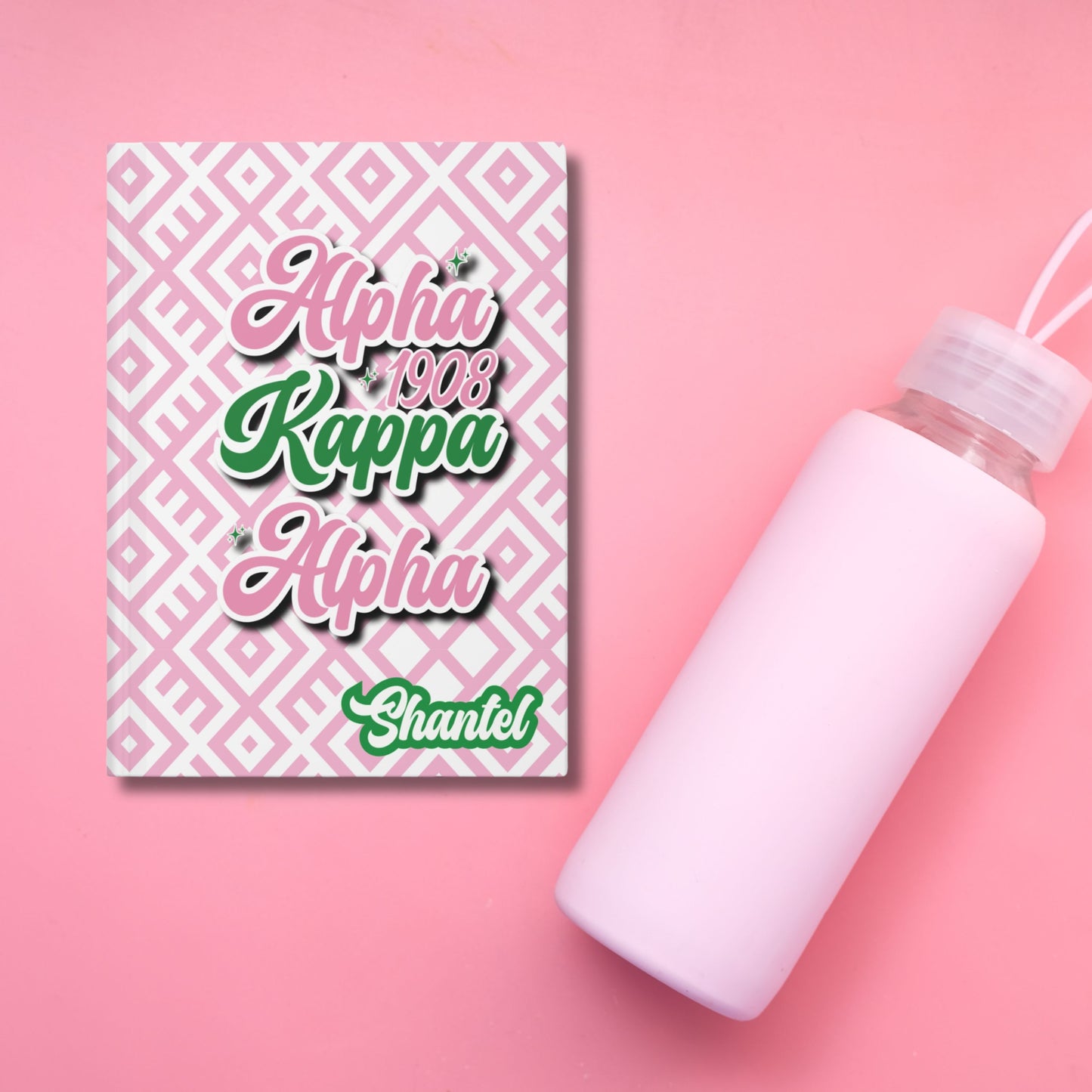 Alpha Kappa Alpha Sorority-Inspired PERSONALIZED Hardback Journal - 5.75" x 8" with 150 Lined Pages | AKA Sisterhood Gift