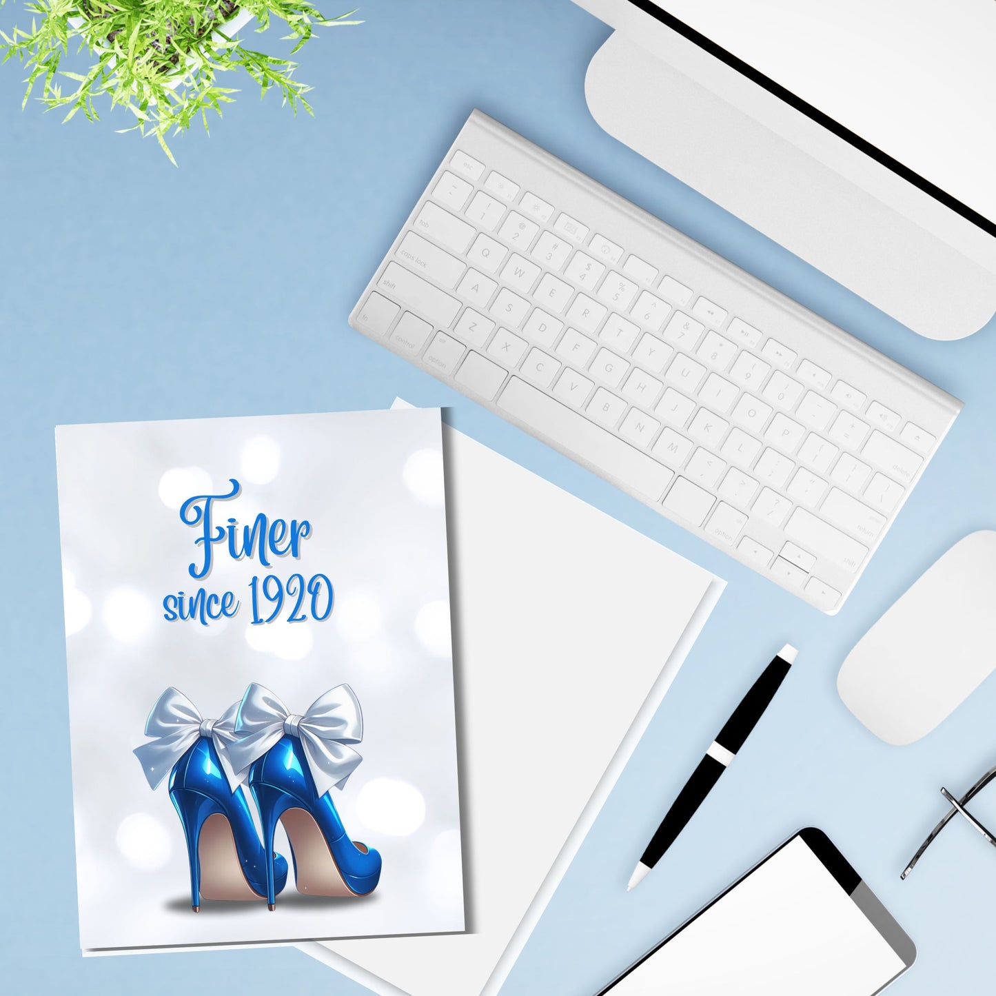 Zeta Phi Beta Sorority 5 x 7 Greeting Cards (10, 30, 50pc w/envelopes) | ZPhiB Finer High Heels 1920 | Soror Invitations | Founders' Day