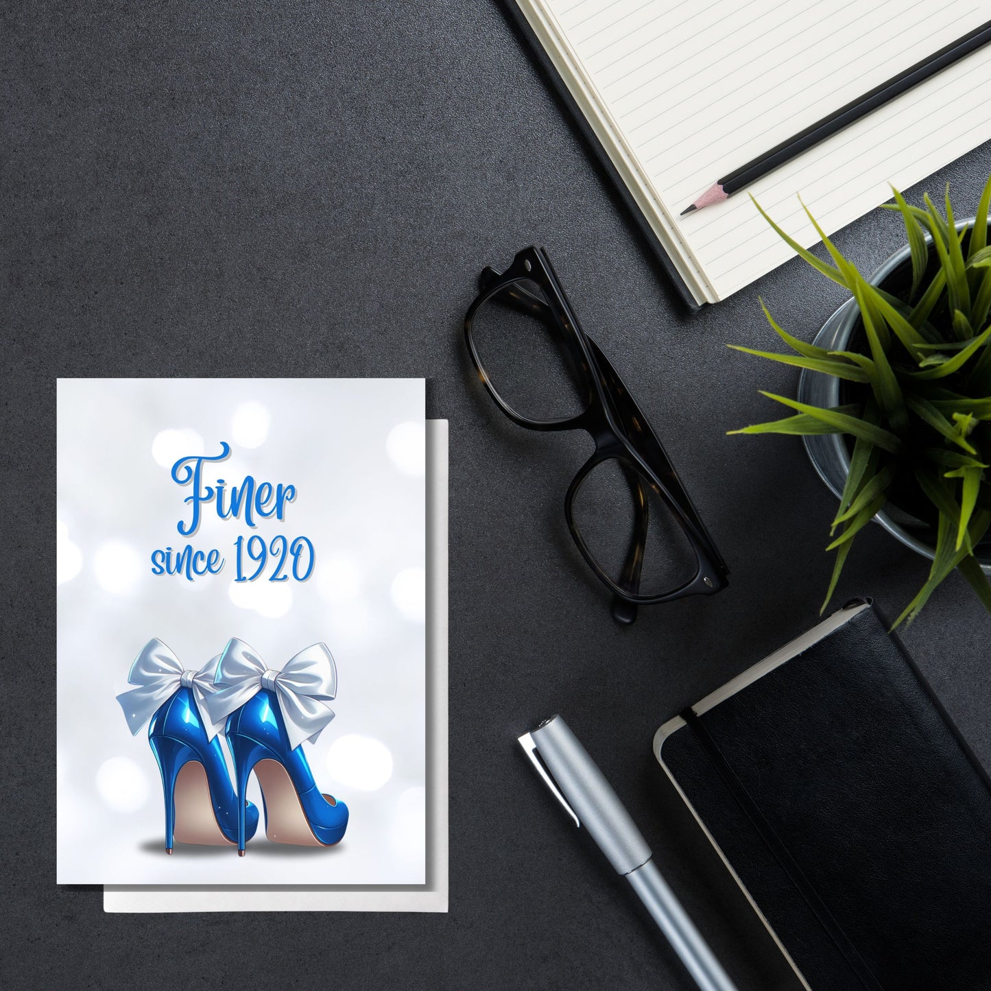 Zeta Phi Beta Sorority 5 x 7 Greeting Cards (10, 30, 50pc w/envelopes) | ZPhiB Finer High Heels 1920 | Soror Invitations | Founders' Day