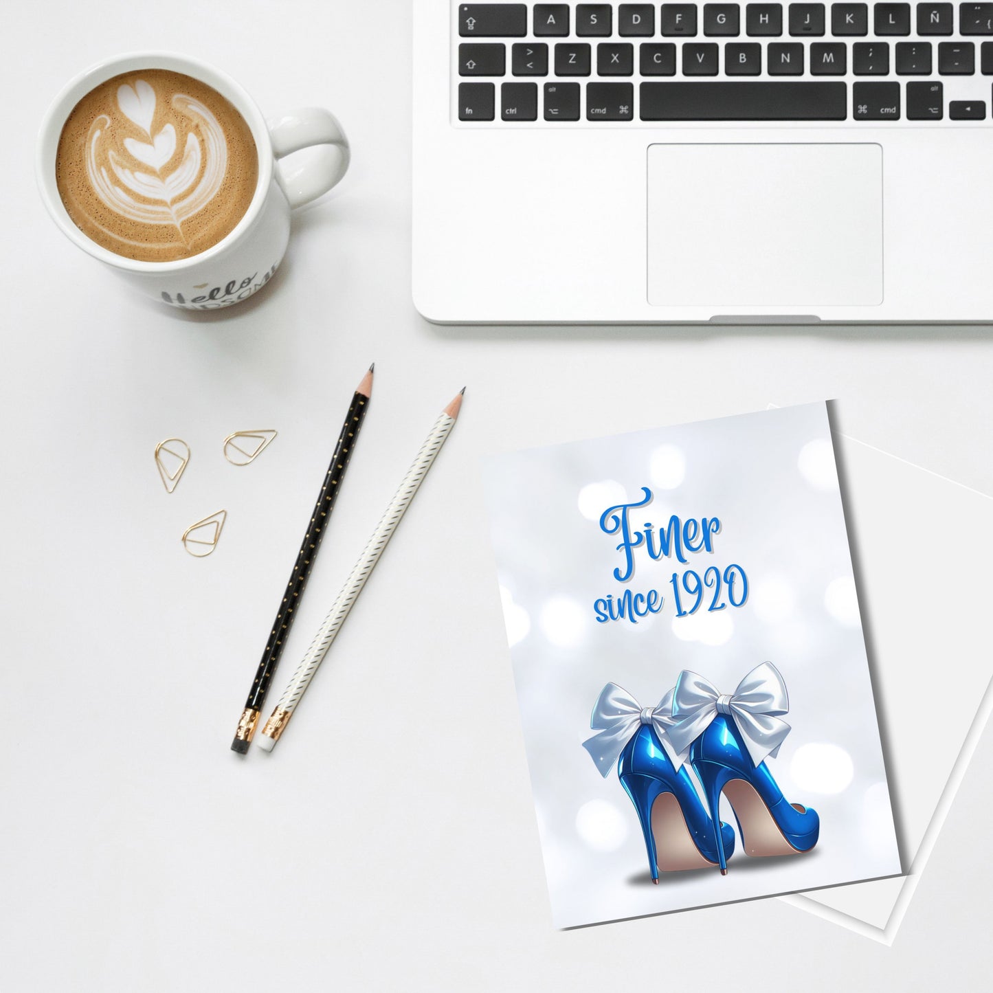 Zeta Phi Beta Sorority 5 x 7 Greeting Cards (10, 30, 50pc w/envelopes) | ZPhiB Finer High Heels 1920 | Soror Invitations | Founders' Day