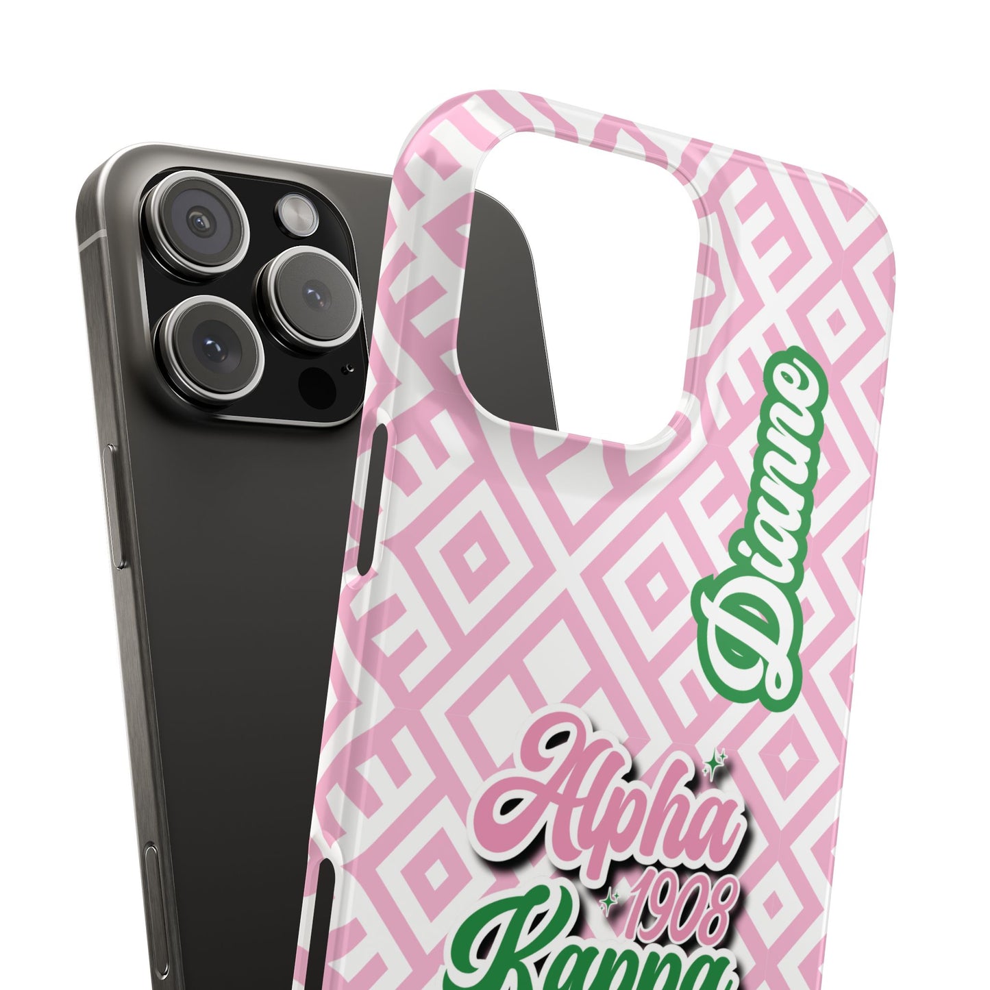 AKA Sorority Inspired PERSONALIZED Phone Case (iPhone 16 Plus-Galaxy 23Ult) | Alpha Kappa Alpha Customized Gift | Sorority Gift Idea | Big Little Custom Gift
