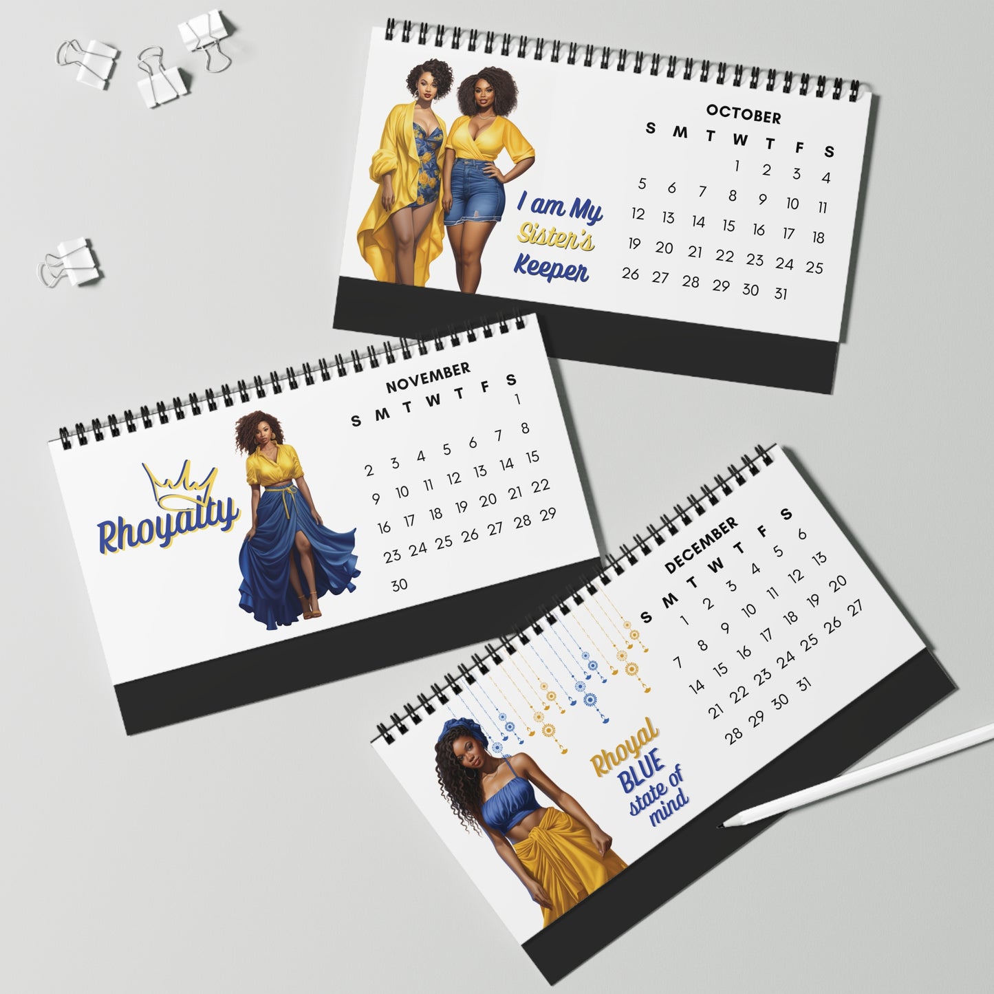 2025 Sigma Gamma Rho Sorority 10 x 5 Desk Calendar | SGRho Soror Sisterhood Gift | GRho Founders' Day Office Gift | Big Little Gift