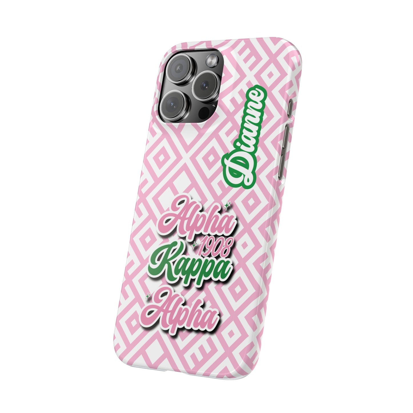 AKA Sorority Inspired PERSONALIZED Phone Case (iPhone 16 Plus-Galaxy 23Ult) | Alpha Kappa Alpha Customized Gift | Sorority Gift Idea | Big Little Custom Gift