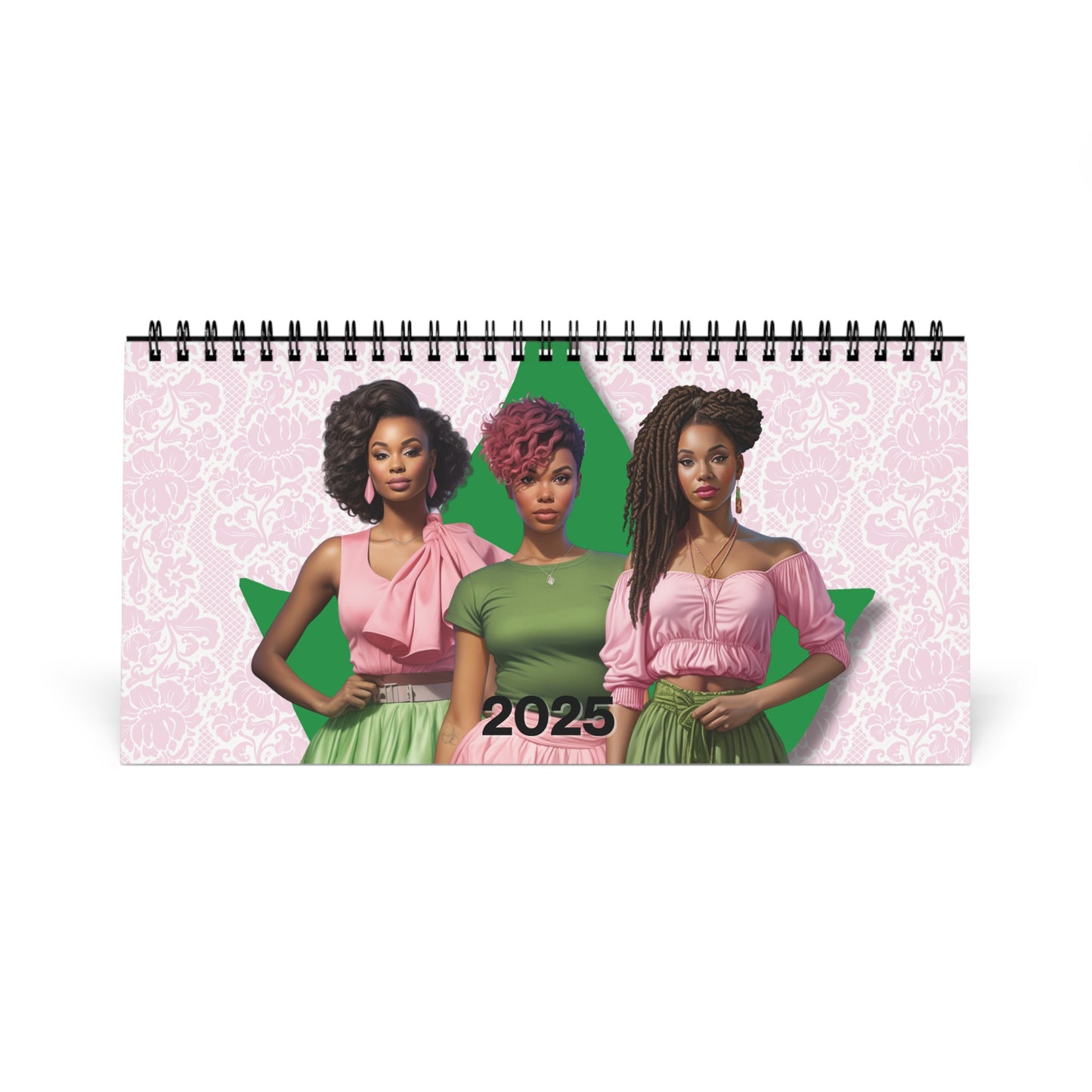 2025 Alpha Kappa Alpha Sorority 10 x 5 Desk Calendar | AKA Soror Sisterhood Gift | AKA Founders' Day Office Gift | Big Little Gift