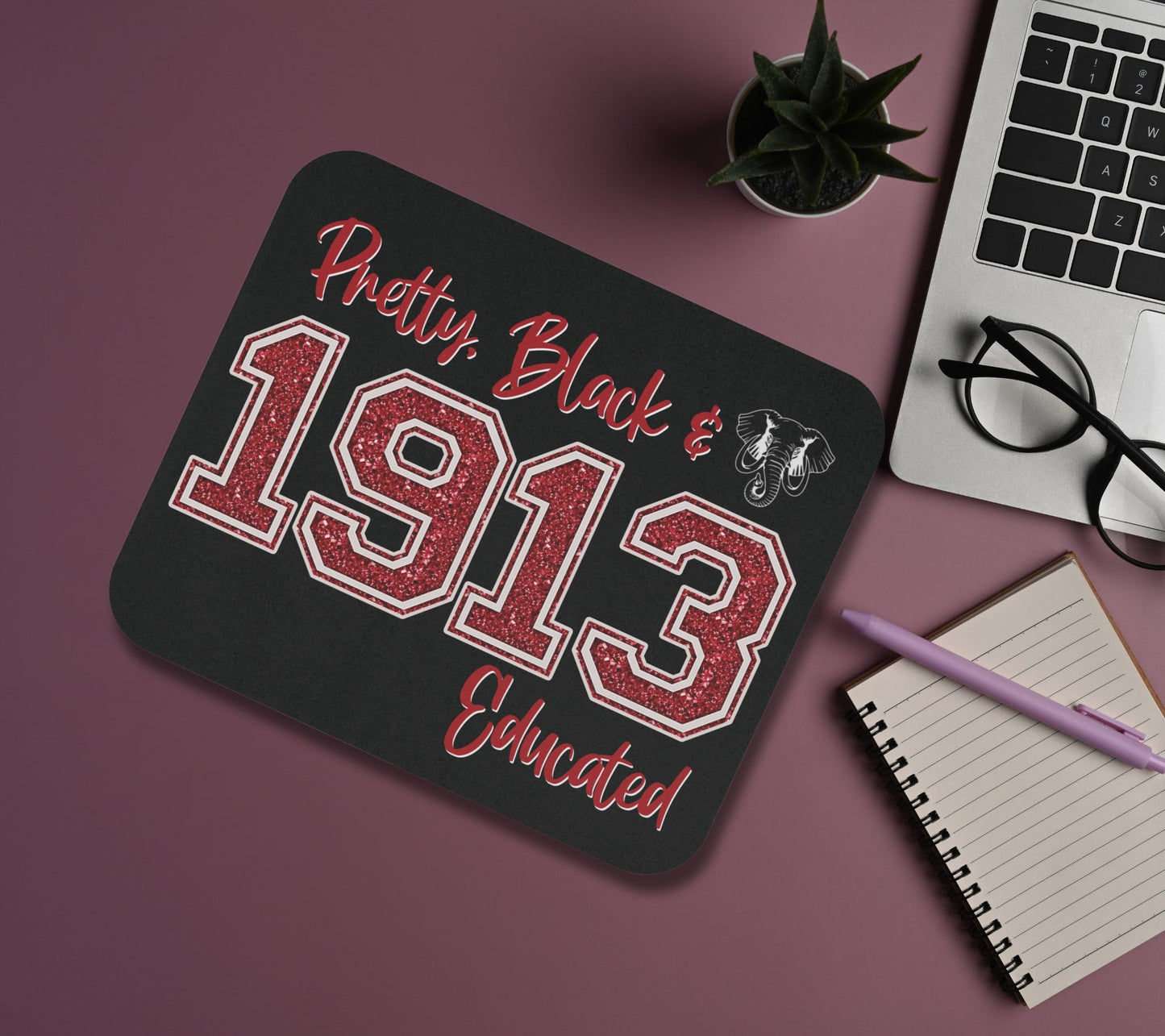 Delta Sigma Theta Sorority Mouse Pad | DST 1913 | Soror Sisterhood Gift | Christmas Founders' Day | Big Little Reveal Gift