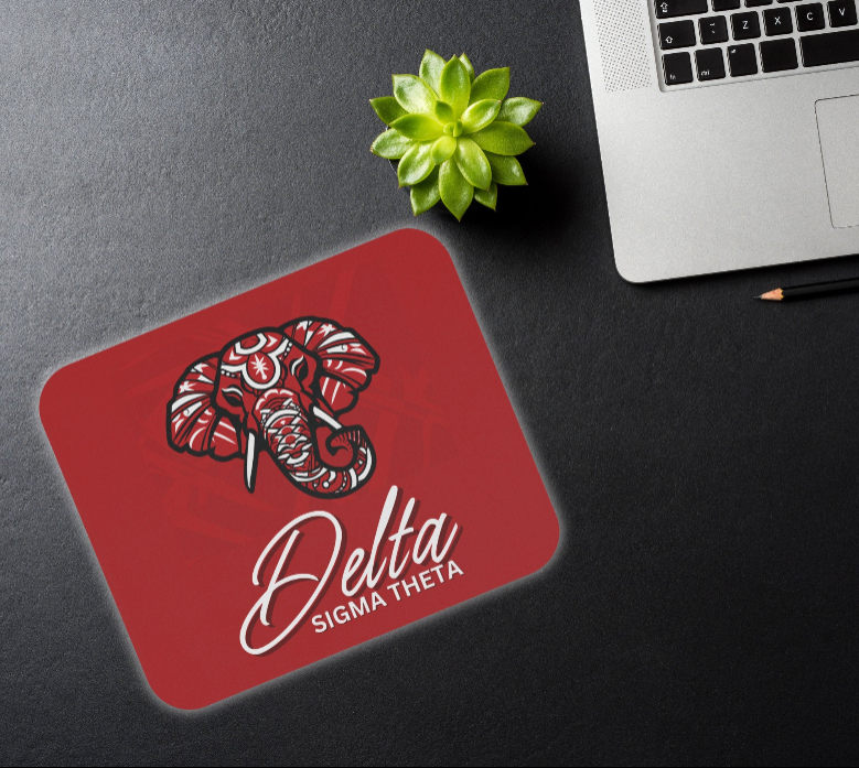Delta Sigma Theta Sorority Mouse Pad | DST Elephant 1913 | Soror Sisterhood Gift | Christmas Founders' Day | Big Little Reveal Gift