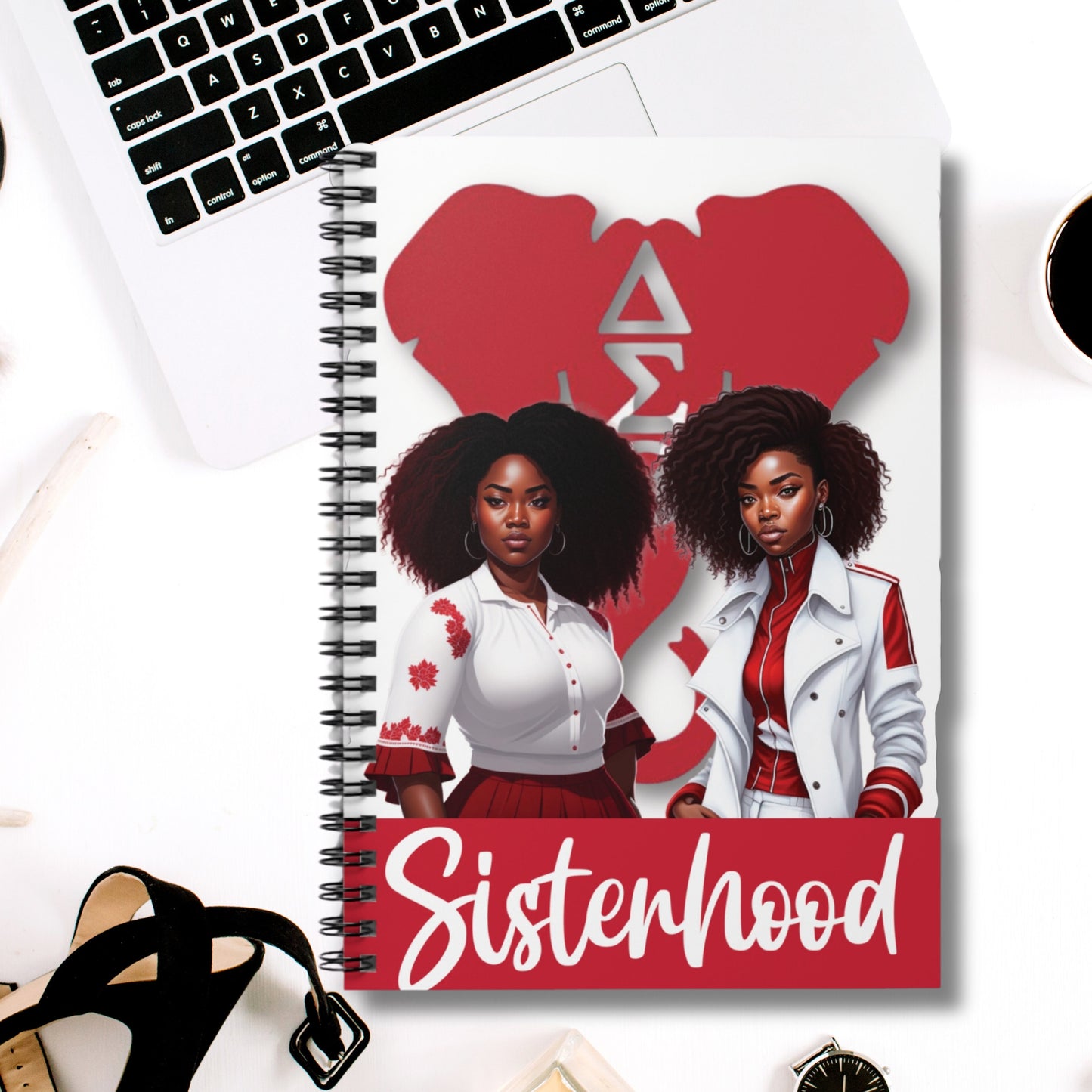 Delta Sigma Theta Sorority Inspired 6 x 8 Notebook | DST Sisterhood Notepad Journal Planner Elephant Lined Pages Deltaversary