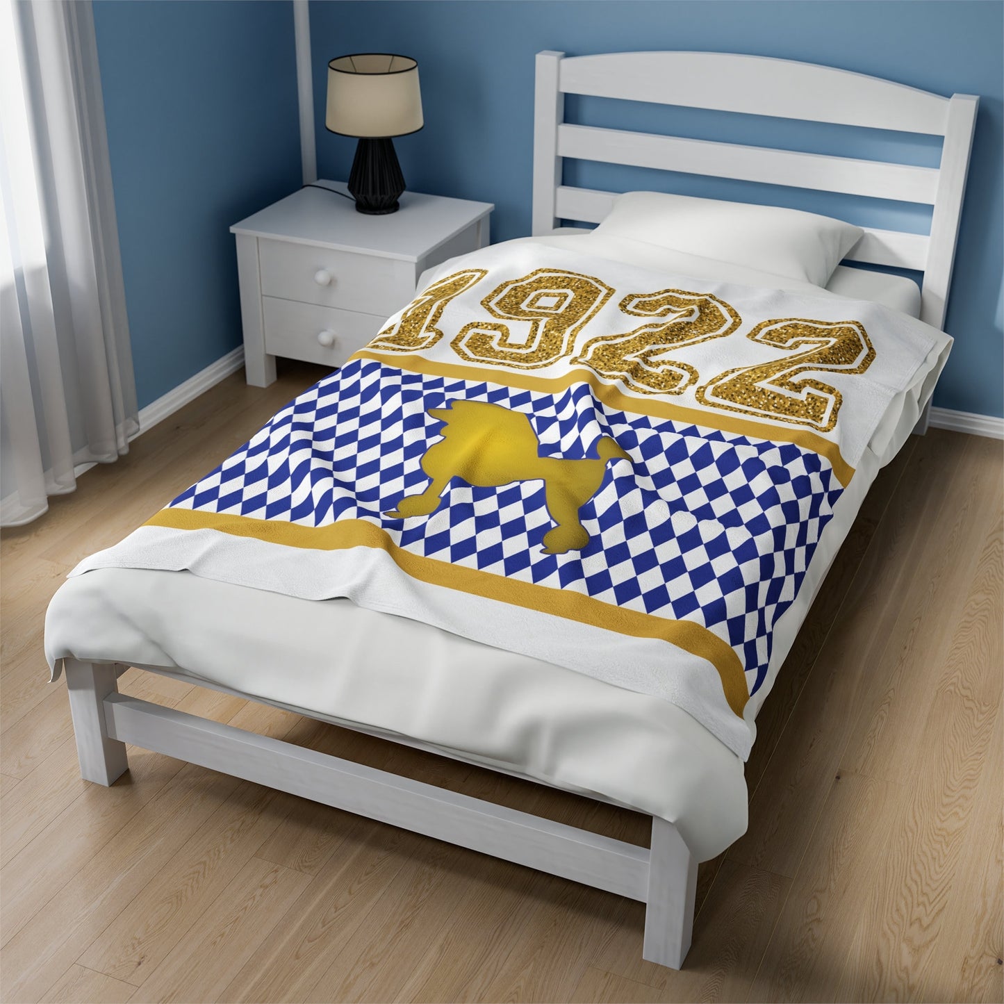 Sigma Gamma Rho Sorority 1922 Poodle Velveteen Plush Blanket 50x60in | SgRho Dorm Decor | Grho Graduation Mothers Day Gift