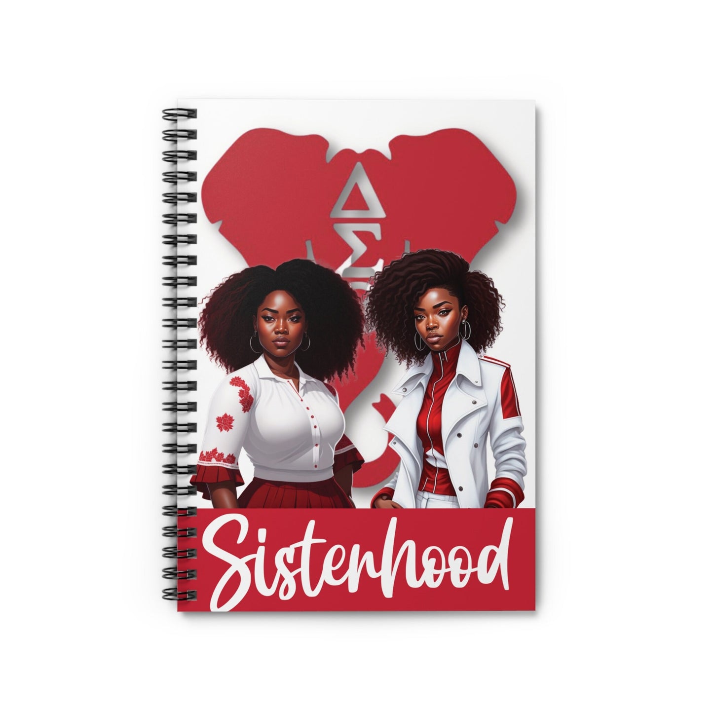Delta Sigma Theta Sorority Inspired 6 x 8 Notebook | DST Sisterhood Notepad Journal Planner Elephant Lined Pages Deltaversary