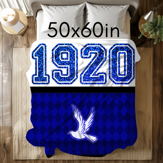 Zeta Phi Beta Sorority-Inspired Plush Throw Blanket 50x60in | ZPB 1920 Dove Dorm Decor | Zeta Graduation Mothers Day Gift