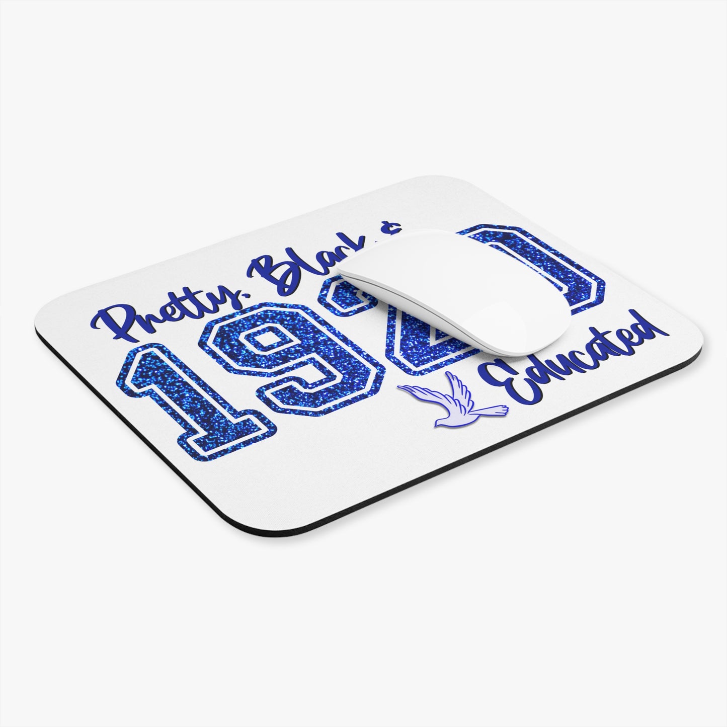 Zeta Phi Beta Sorority Mouse Pad | ZPB 1920 | Zeta Soror Sisterhood Gift | Christmas Founders' Day | Big Little Reveal Gift | Blue and White Dove