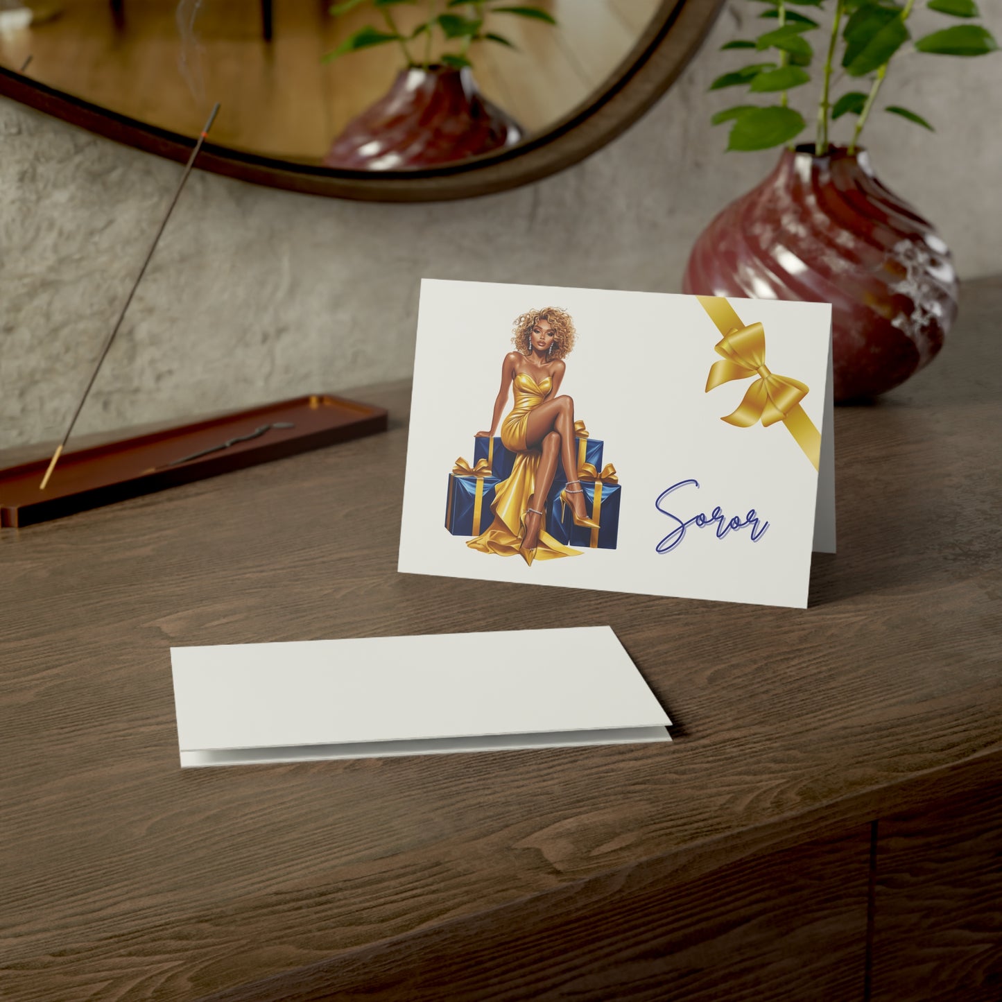 Sigma Gamma Rho Sorority Folded 5 x 7 Greeting Cards w/ envelopes (10, 30, 50) SGRho Christmas Holiday Cards | Sigmaversary Invitations