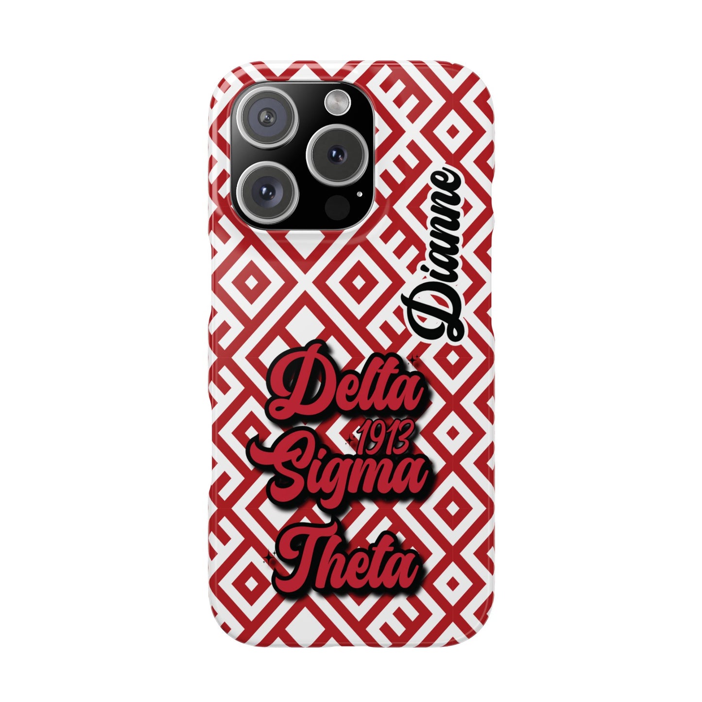Delta Sigma Theta Sorority Phone Case PERSONALIZED (iPhone 16 Plus-Galaxy 23Ult)| DST Custom Phone Case | Delta Soror Christmas Gift | Probate Crossing Gift 1913