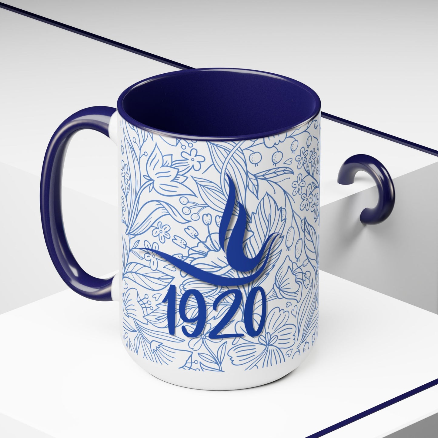 Zeta Phi Beta Sorority PERSONALIZED Accent 15oz Coffee Mug Cup | ZPhiB Soror Sisterhood | 1920 Dove Finer Women | Founders' Day