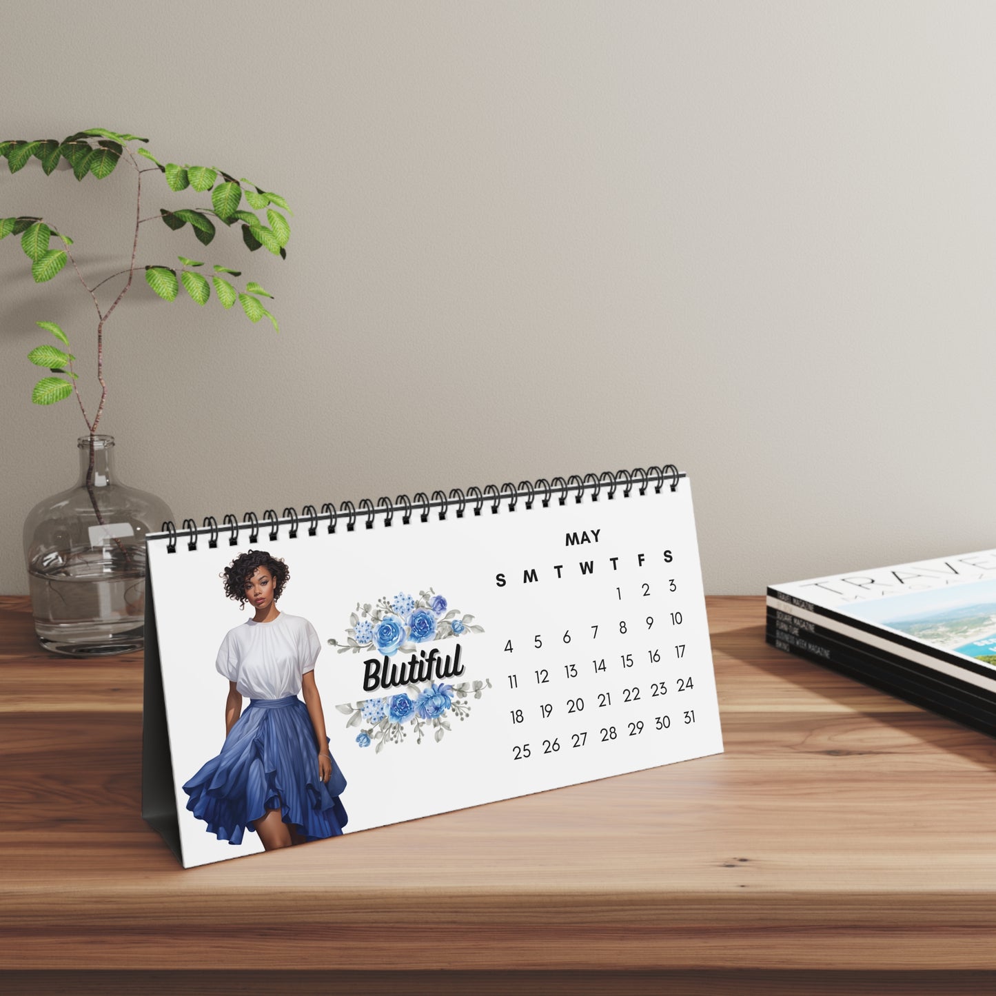 2025 Zeta Phi Beta Sorority 10 x 5 Desk Calendar | ZPhiB Soror Sisterhood Gift | Zeta Christmas Founders' Day Office Gift | Big Little Gift