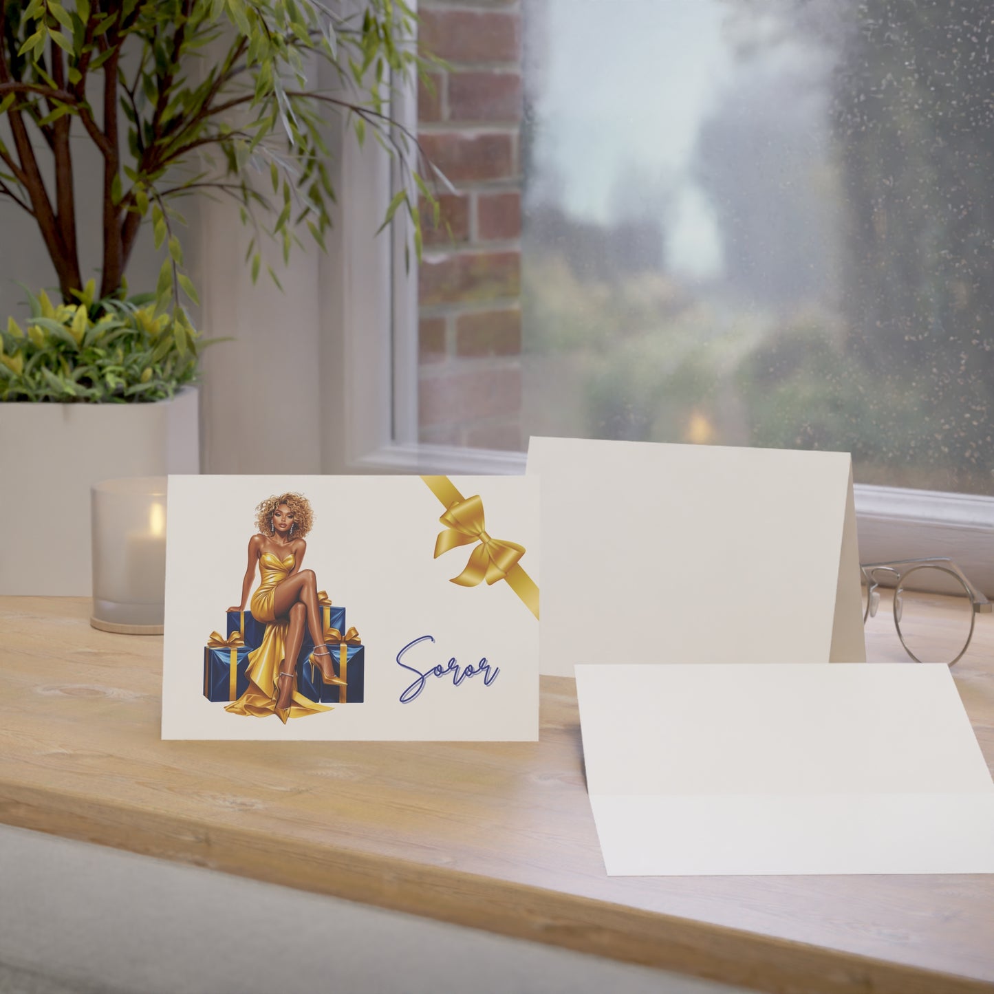 Sigma Gamma Rho Sorority Folded 5 x 7 Greeting Cards w/ envelopes (10, 30, 50) SGRho Christmas Holiday Cards | Sigmaversary Invitations