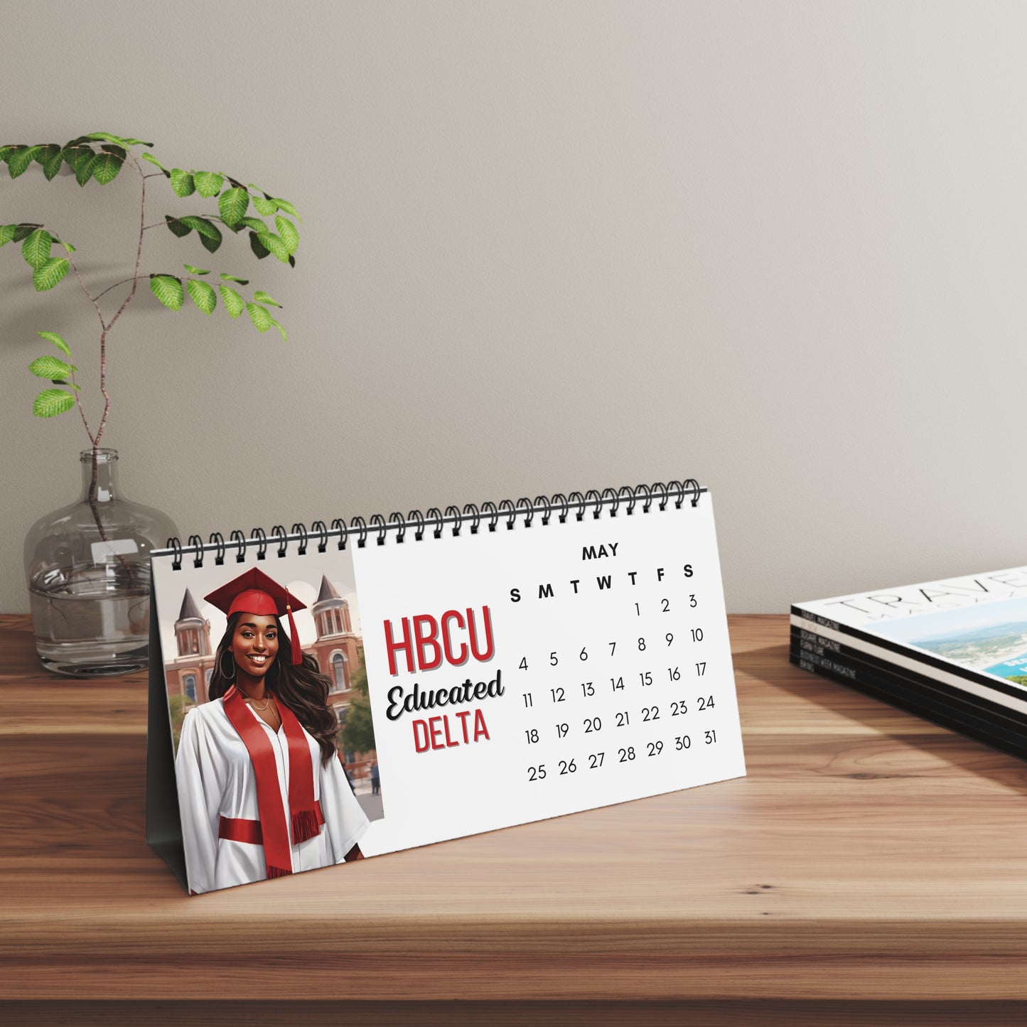 2025 Delta Sigma Theta Sorority 10 x 5 Desk Calendar | DST Soror Sisterhood Gift | Delta Christmas Founders' Day Office Gift | Big Little Gift