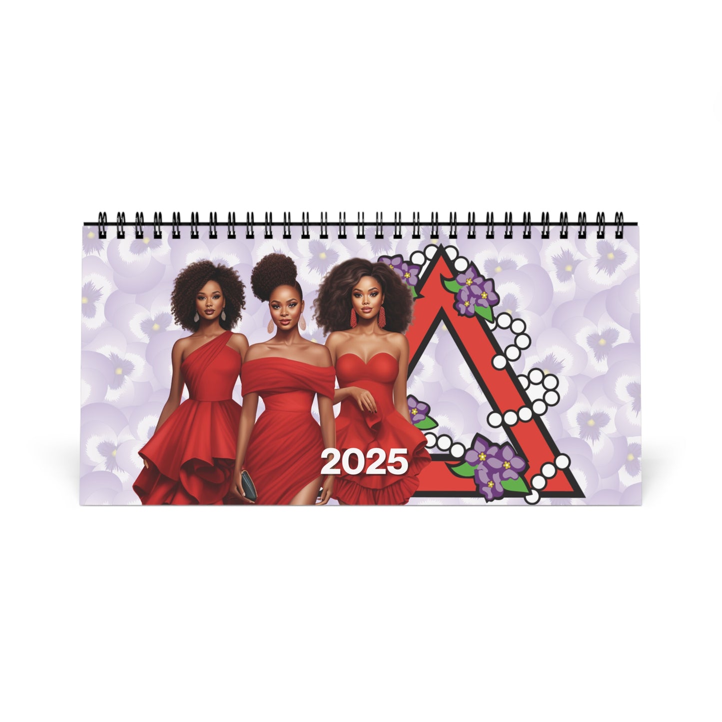 2025 Delta Sigma Theta Sorority 10 x 5 Desk Calendar | DST Soror Sisterhood Gift | Delta Christmas Founders' Day Office Gift | Big Little Gift