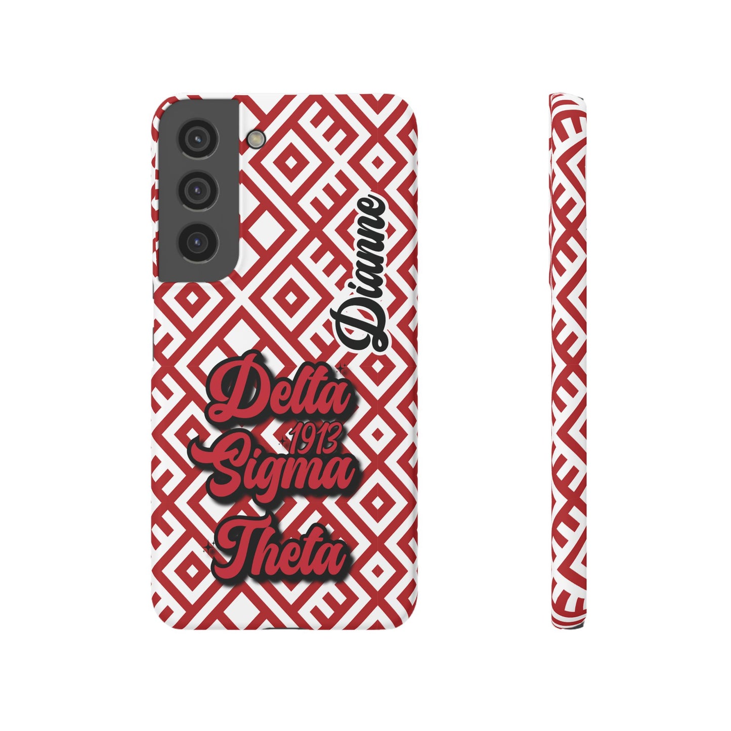 Delta Sigma Theta Sorority Phone Case PERSONALIZED (iPhone 16 Plus-Galaxy 23Ult)| DST Custom Phone Case | Delta Soror Christmas Gift | Probate Crossing Gift 1913