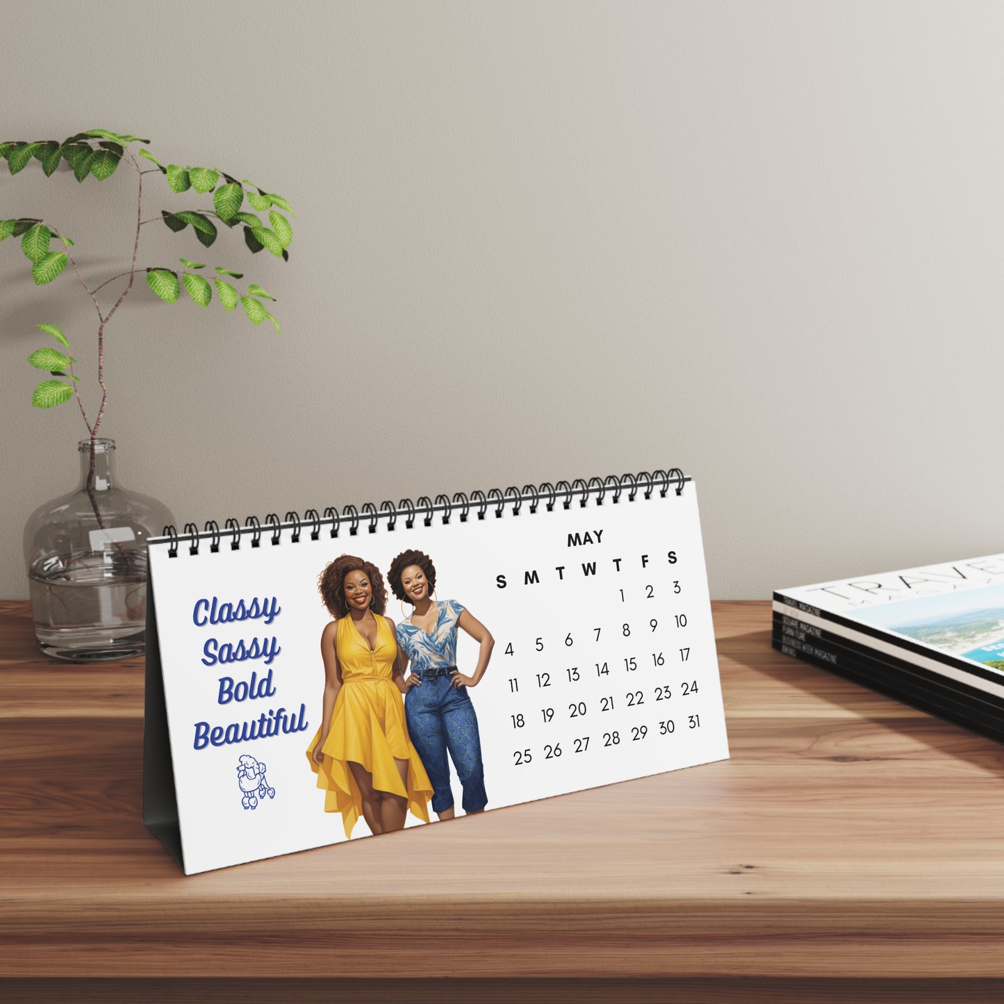 2025 Sigma Gamma Rho Sorority 10 x 5 Desk Calendar | SGRho Soror Sisterhood Gift | GRho Founders' Day Office Gift | Big Little Gift