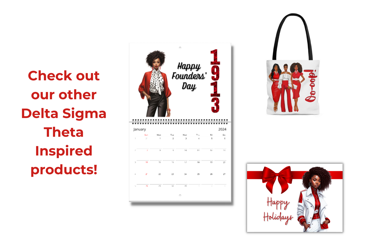 2025 Delta Sigma Theta Sorority 10 x 5 Desk Calendar | DST Soror Sisterhood Gift | Delta Christmas Founders' Day Office Gift | Big Little Gift