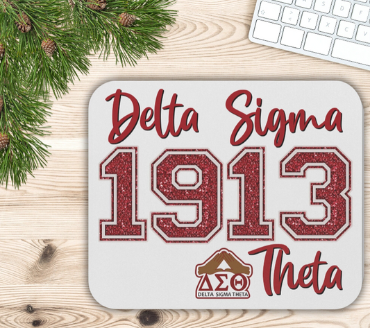 Delta Sigma Theta Sorority Mouse Pad  | DST 1913 | Soror Sisterhood Gift | Christmas Founders' Day | Big Little Reveal Gift