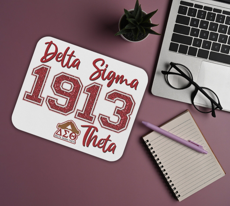 Delta Sigma Theta Sorority Mouse Pad  | DST 1913 | Soror Sisterhood Gift | Christmas Founders' Day | Big Little Reveal Gift