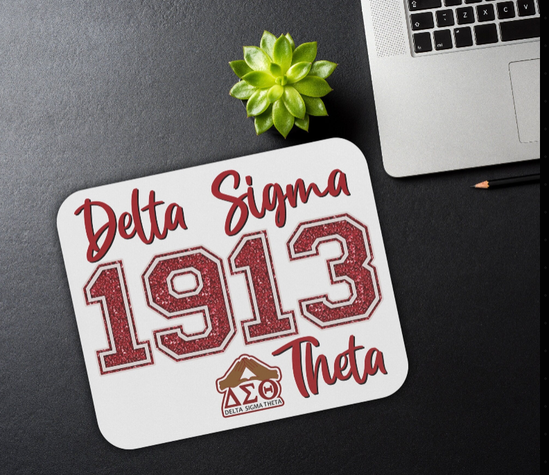 Delta Sigma Theta Sorority Mouse Pad  | DST 1913 | Soror Sisterhood Gift | Christmas Founders' Day | Big Little Reveal Gift