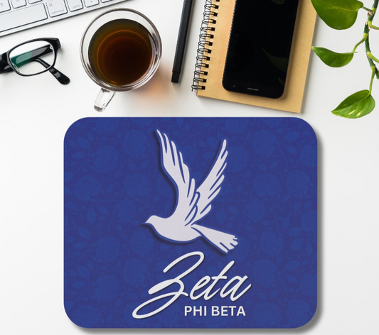 Zeta Phi Beta Sorority Mouse Pad | ZPB 1920 Dove | Soror Sisterhood Gift Idea | Christmas Founders' Day | Probate Crossing Season