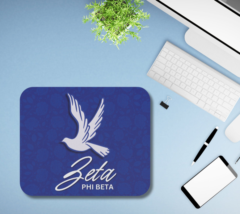 Zeta Phi Beta Sorority Mouse Pad | ZPB 1920 Dove | Soror Sisterhood Gift Idea | Christmas Founders' Day | Probate Crossing Season