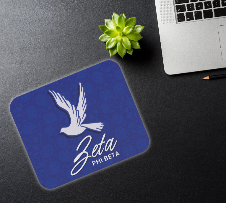 Zeta Phi Beta Sorority Mouse Pad | ZPB 1920 Dove | Soror Sisterhood Gift Idea | Christmas Founders' Day | Probate Crossing Season