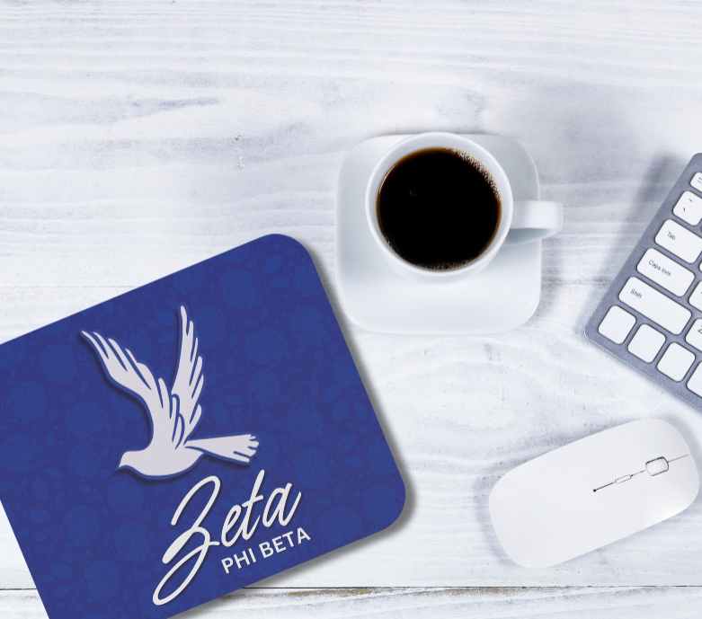 Zeta Phi Beta Sorority Mouse Pad | ZPB 1920 Dove | Soror Sisterhood Gift Idea | Christmas Founders' Day | Probate Crossing Season