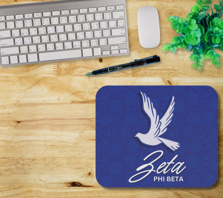 Zeta Phi Beta Sorority Mouse Pad | ZPB 1920 Dove | Soror Sisterhood Gift Idea | Christmas Founders' Day | Probate Crossing Season