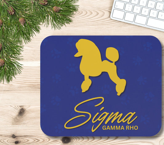 Sigma Gamma Rho Sorority-Inspired Mouse Pad | SGRho Poodle 1922 | Sorority Sisterhood Gift | Rho Founders' Day | Probate Szn