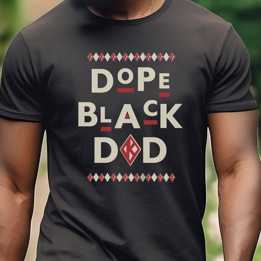 Kappa Alpha Psi Fraternity Dope Black Dad T-Shirt - Crimson Cream Diamond | Kappa Tee | Black Fraternity Shirts | Kappa Father's Day