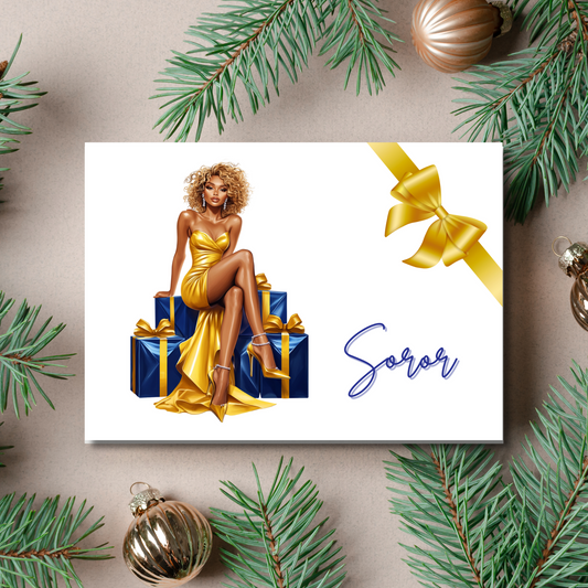 Sigma Gamma Rho Sorority Folded 5 x 7 Greeting Cards w/ envelopes (10, 30, 50) SGRho Christmas Holiday Cards | Sigmaversary Invitations
