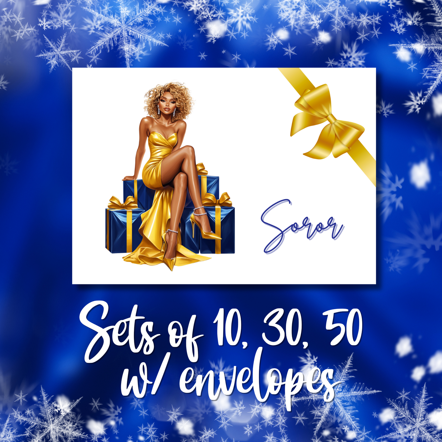 Sigma Gamma Rho Sorority Folded 5 x 7 Greeting Cards w/ envelopes (10, 30, 50) SGRho Christmas Holiday Cards | Sigmaversary Invitations