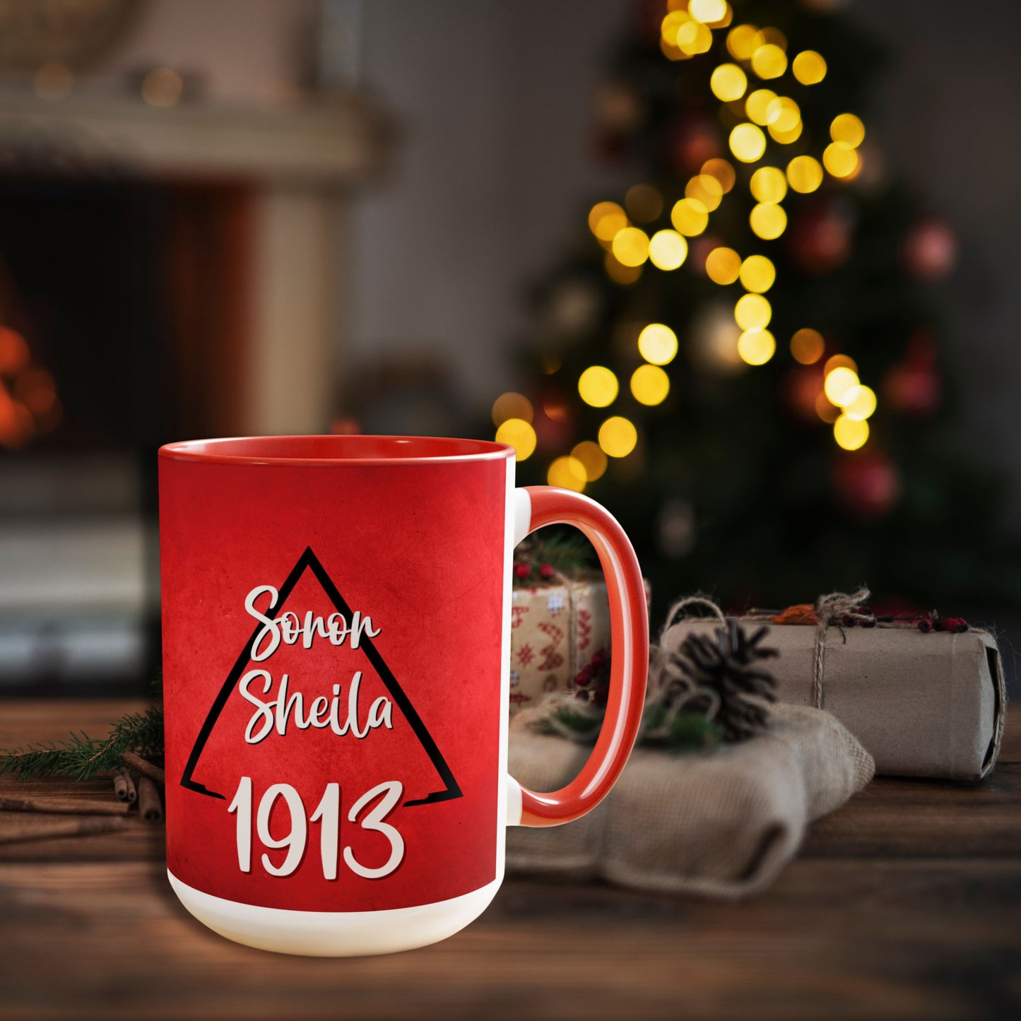 Delta Sigma Theta Sorority PERSONALIZED 15oz Coffee Mug Cup | DST Sorority Custom Gift | Founders' Valentine's Day